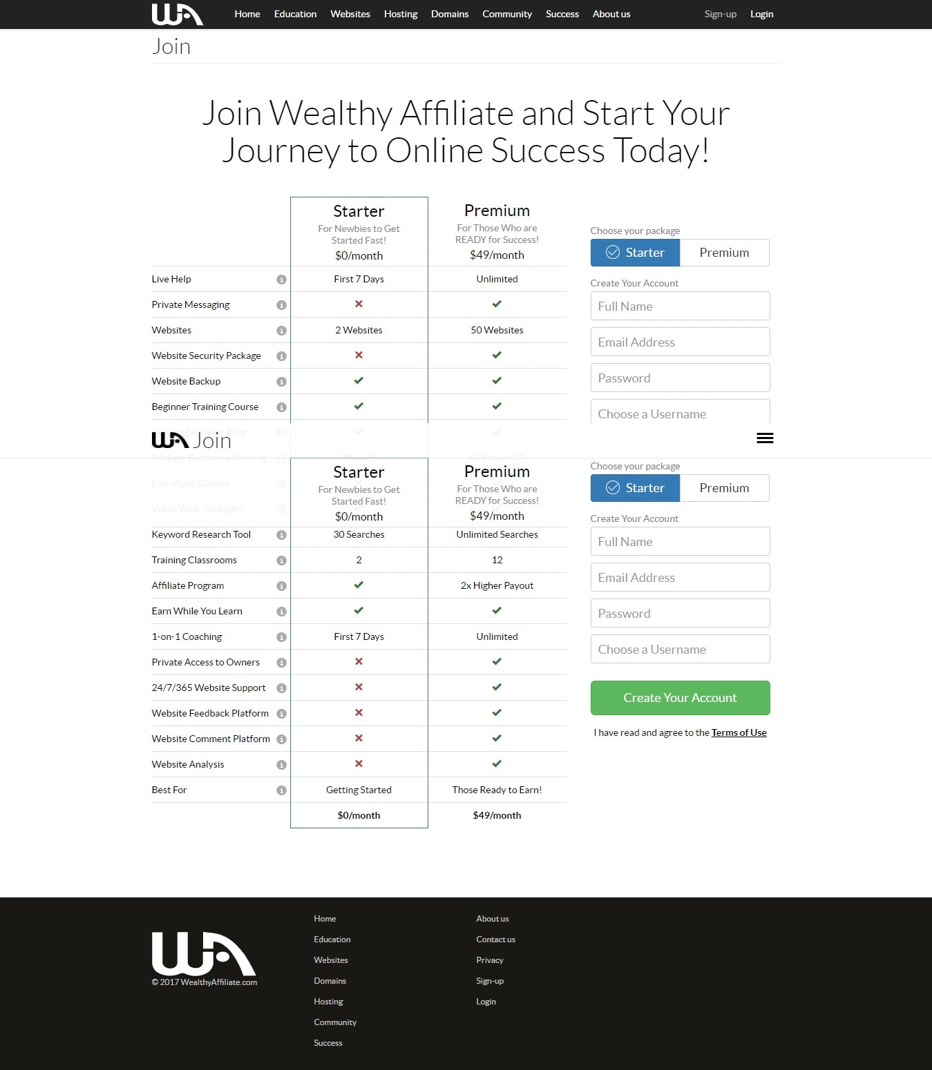 Join Wealthy Affiliate and start your journey