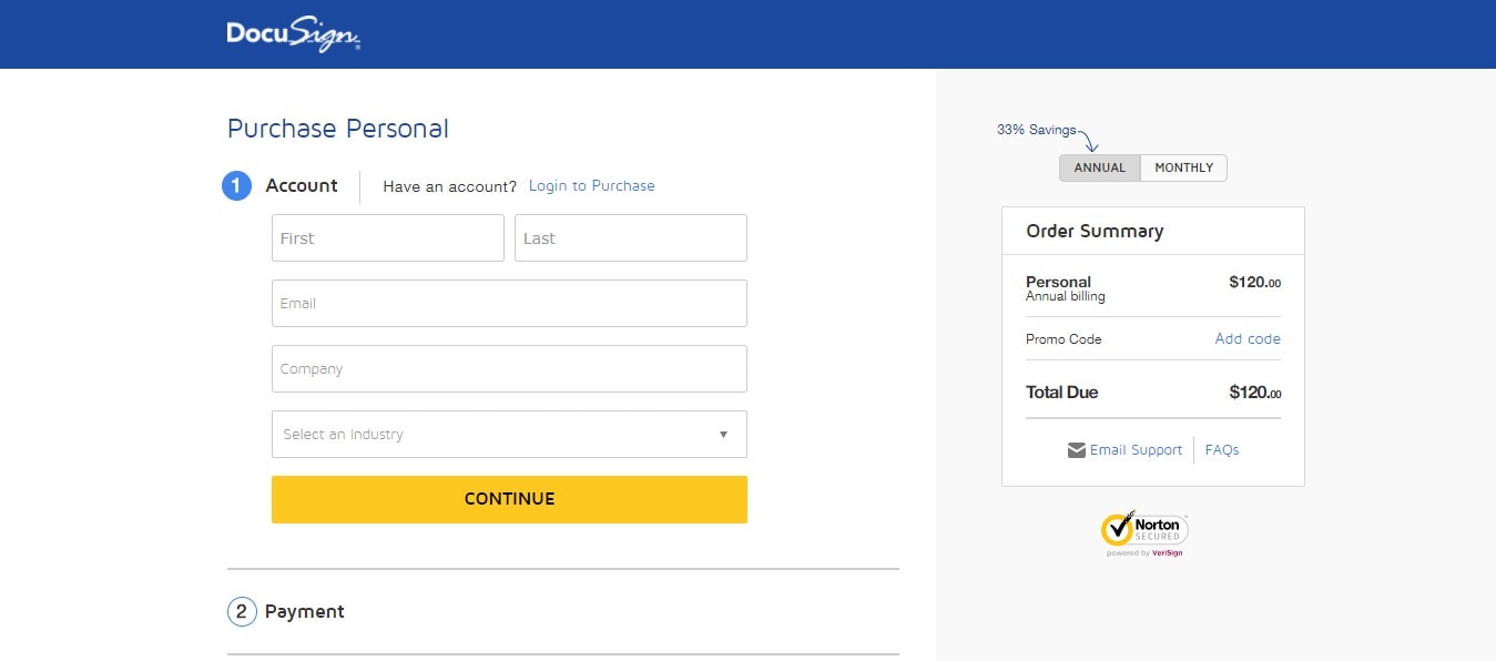 docusign payment