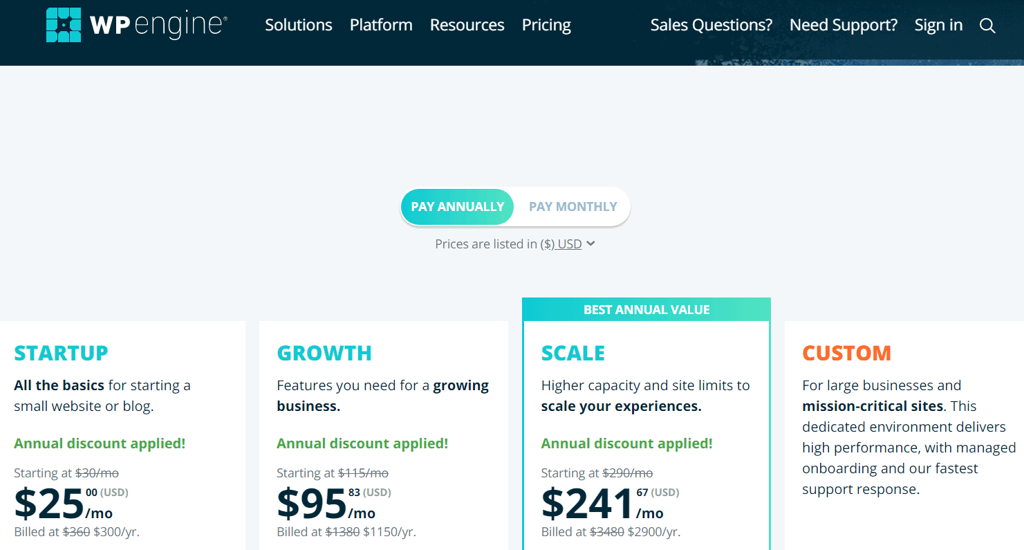 WP Engine Pricing