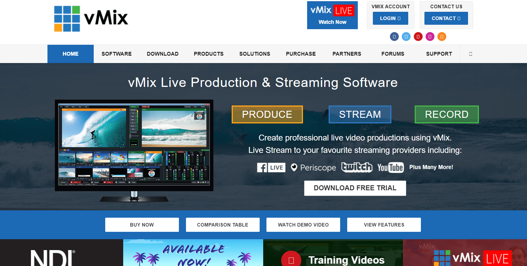 vMix Software view