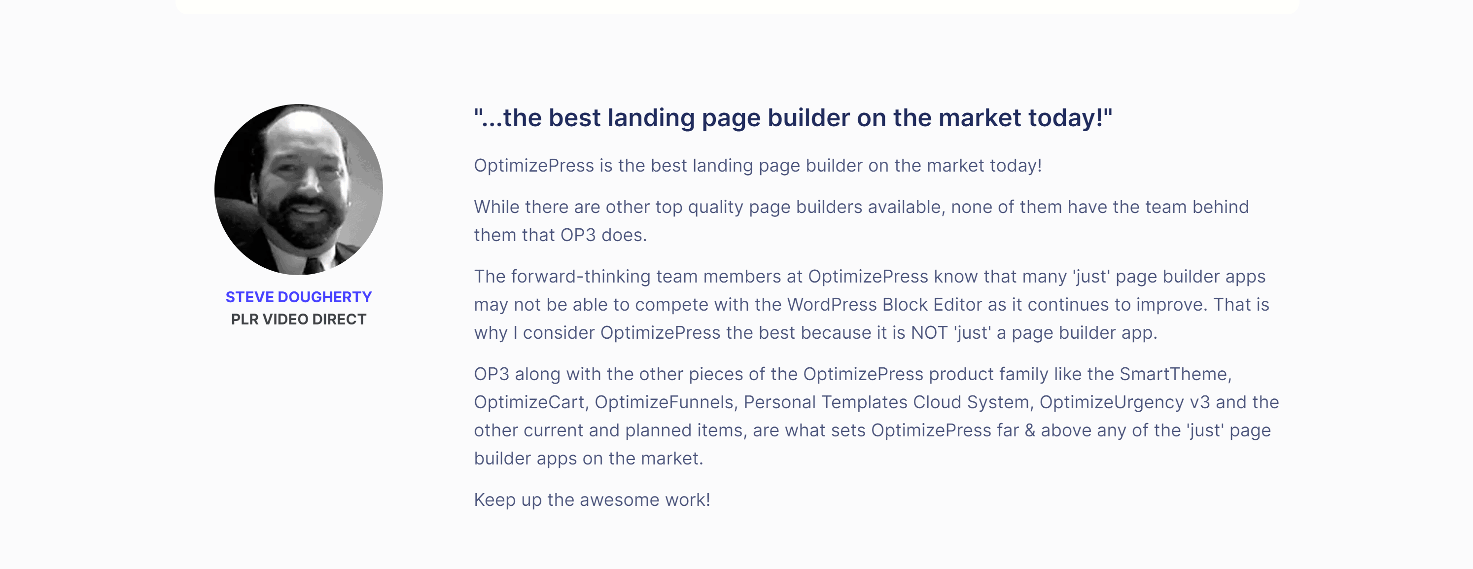 Optimizepress testimonials- deadline funnel alternatives