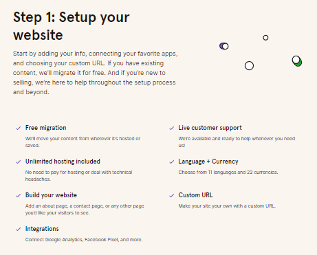 Step 1 : Set up website