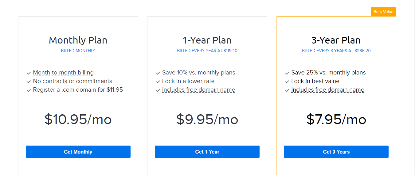 DreamHost Pricing Plans