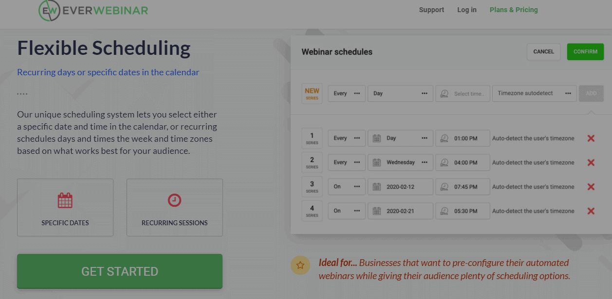 Everwebinar pricing plans