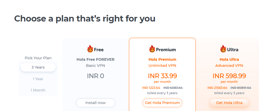 hola vpn pricing plans