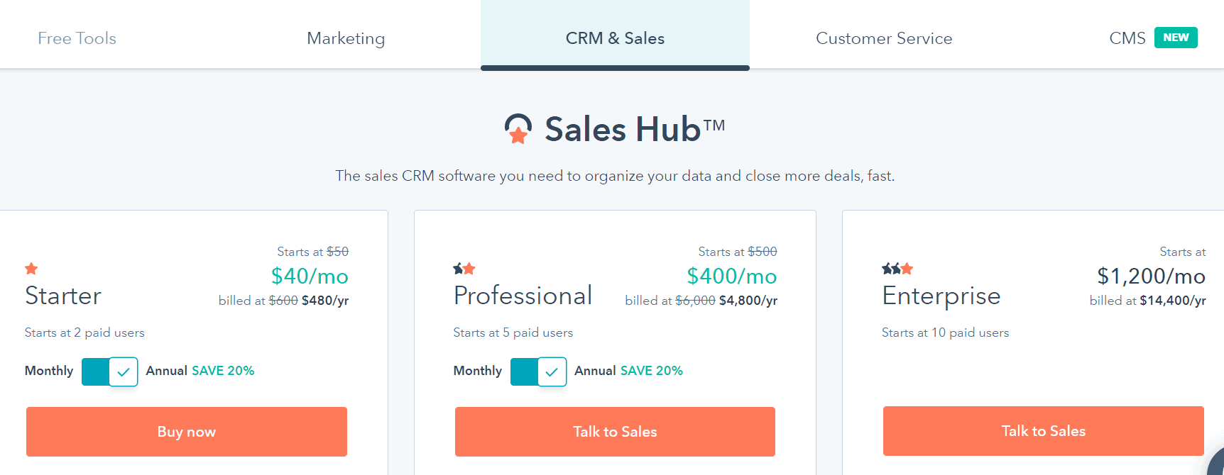 Hubspot Black Friday Deals- CRM & Sales Hub