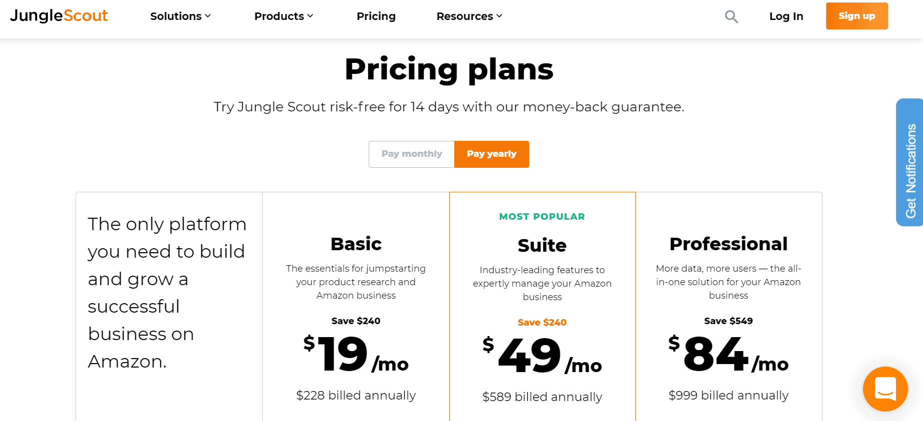 jungle scout pricing plans