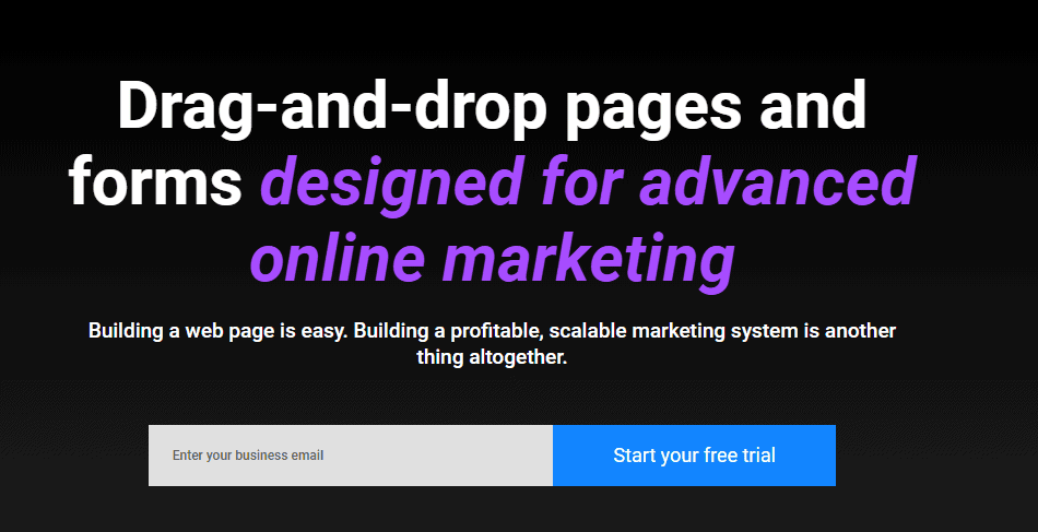 online marketing with drag-and-drop