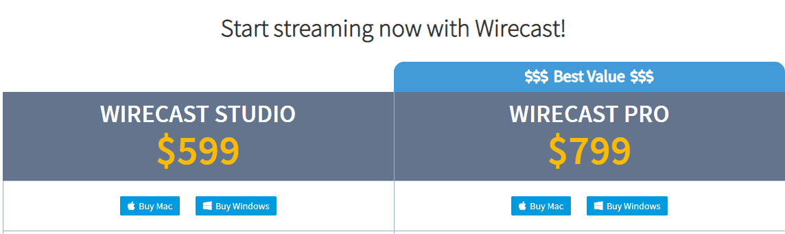 wirecast studio & wirecast pro