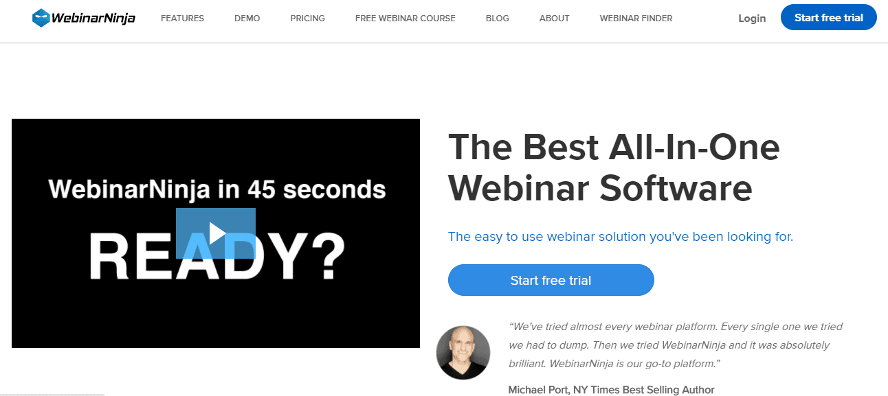 WebinarNinja Webinar Software