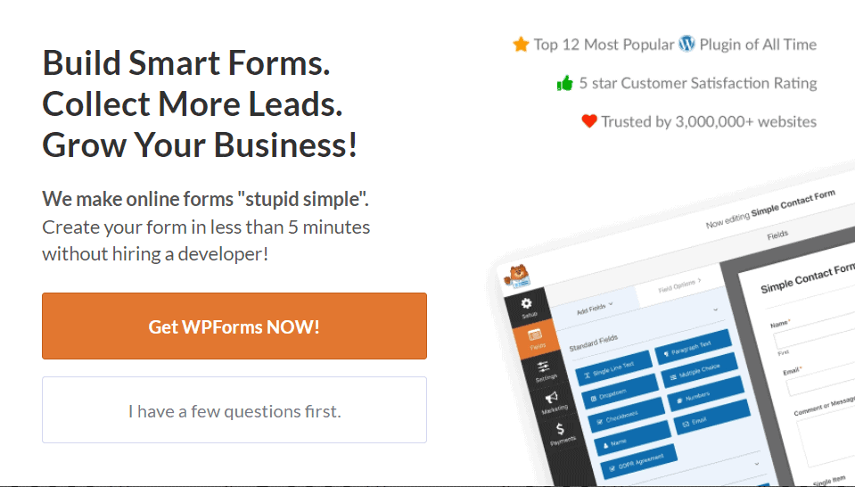 wpforms black friday- wordpress form plugin