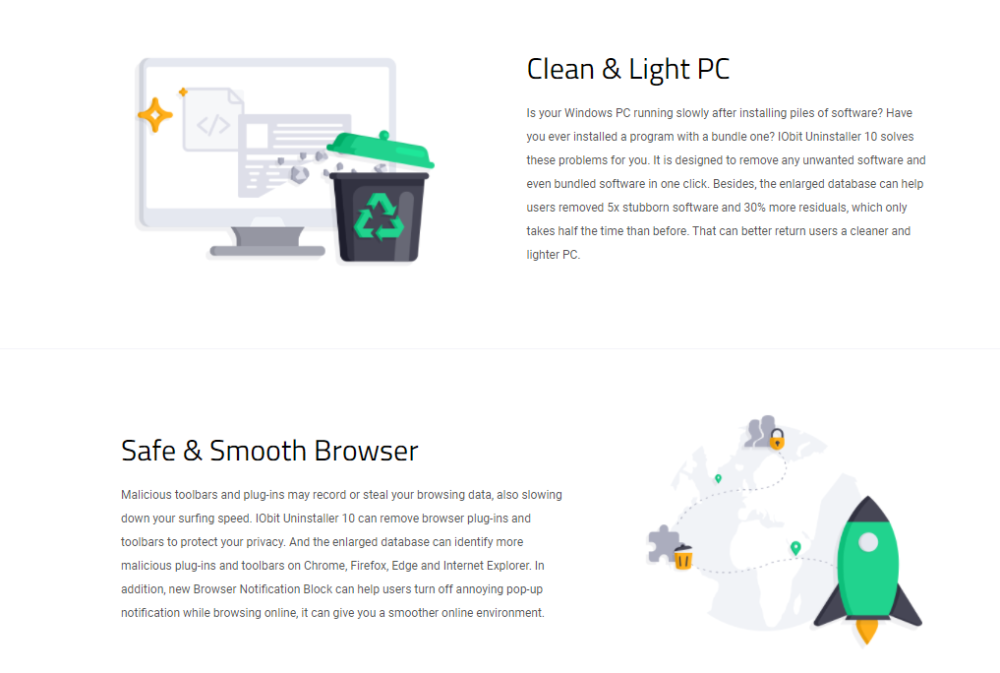 IObit Uninstaller Pro Clean and light