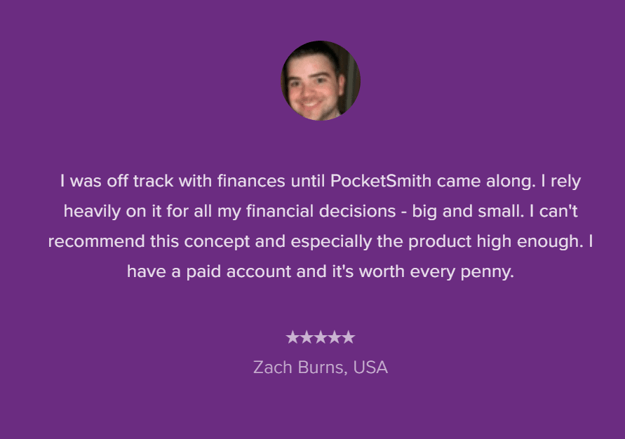 PocketSmith- testimonials