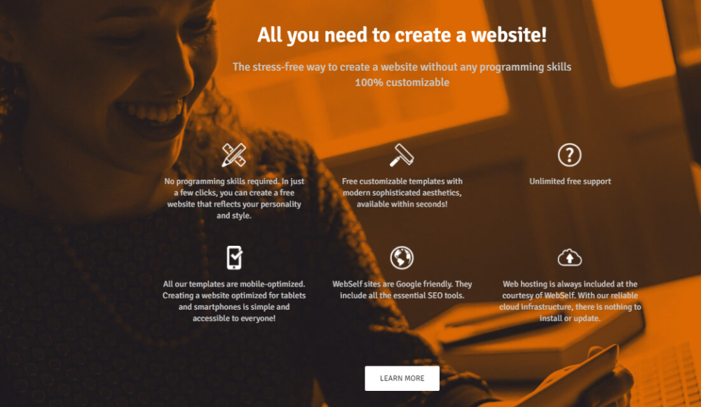 WebSelf Tools to create Website