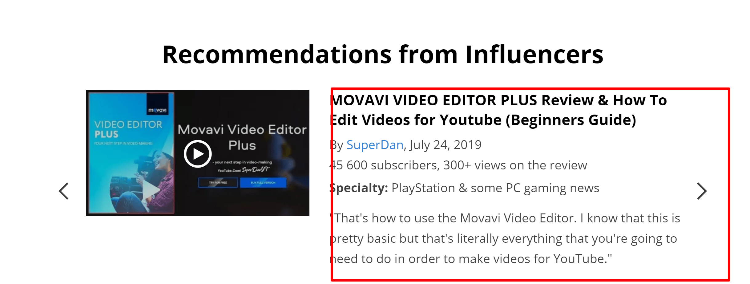 Movavi influencer reviews- Review of Movavi video editor