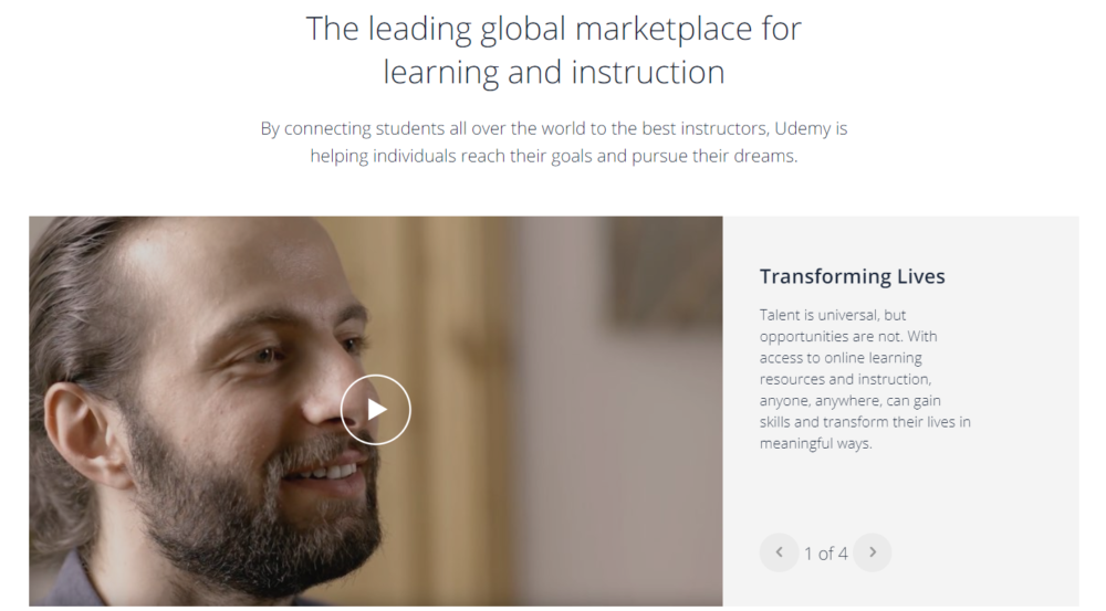 Udemy leading marketplace