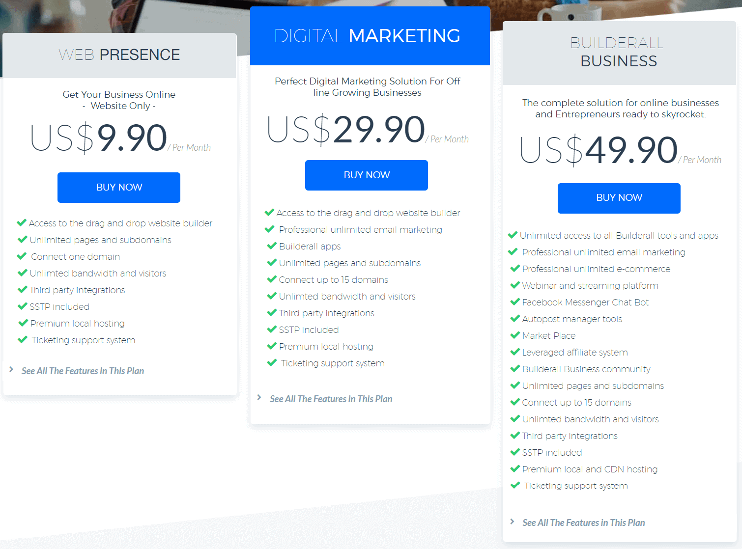 Builderall Pricing- Builderall vs clickfunnels comparison