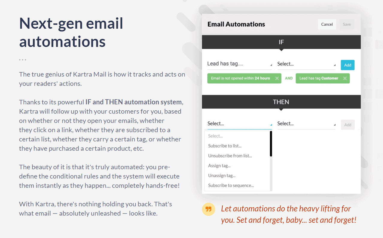 Kartra vs Infusionsoft - Kartra Email