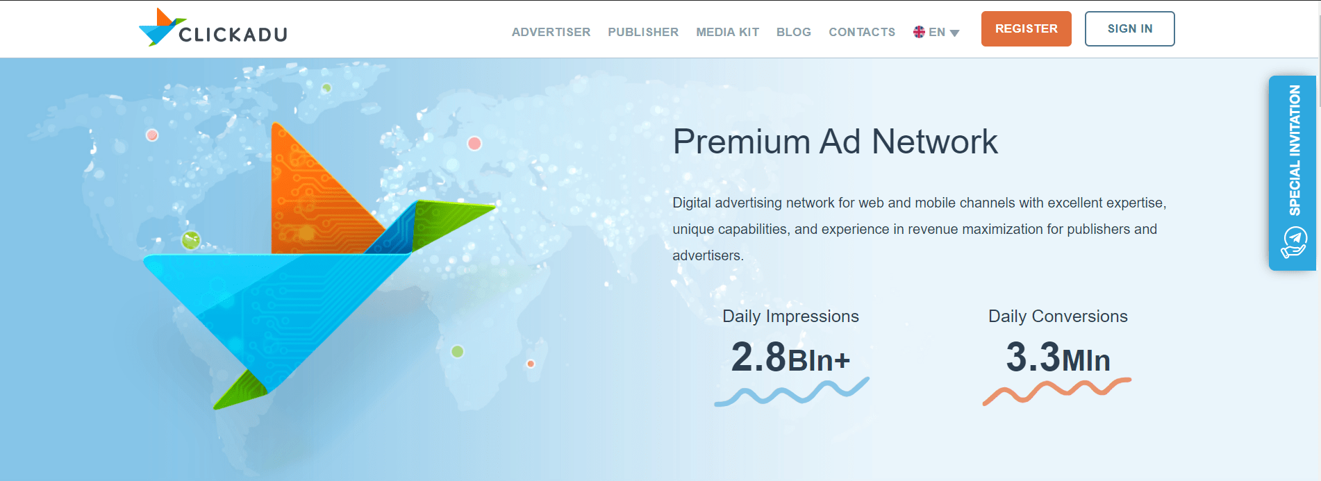 Best Ad Network - Clickadu 