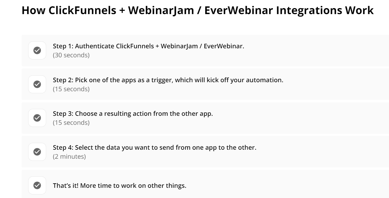 clickfunnels + webinarjam integrations