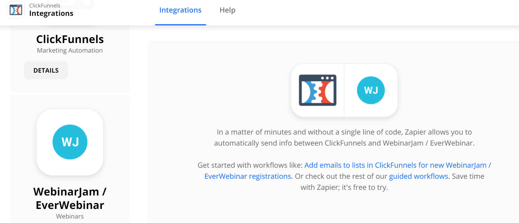 clickfunnels webinarjam integrations