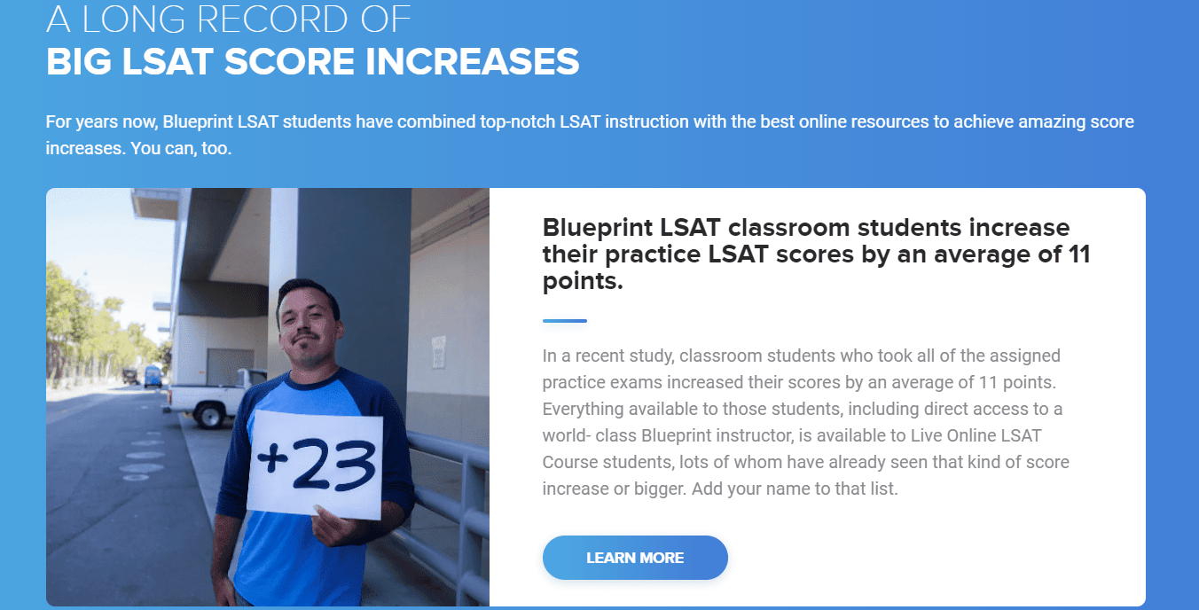 A LONG RECORD OF A LONG RECORD OF BIG LSAT SCORE INCREASES