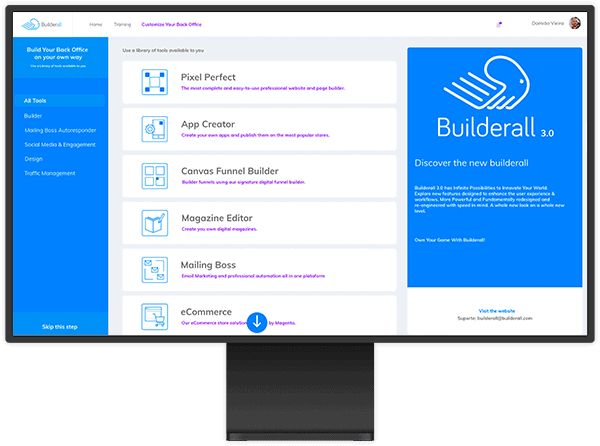 Kartra vs Builderall vs Clickfunnels-Builderall sales dashboard