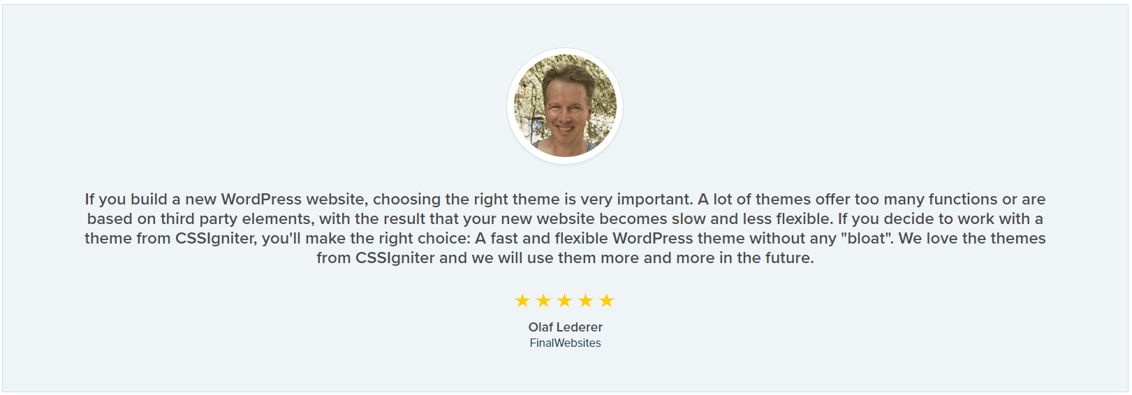 css igniter testimonials