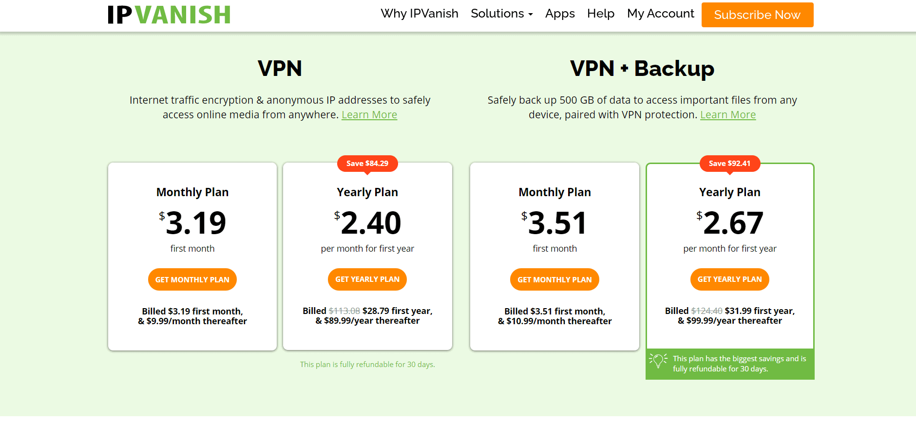 ipvanish pricing