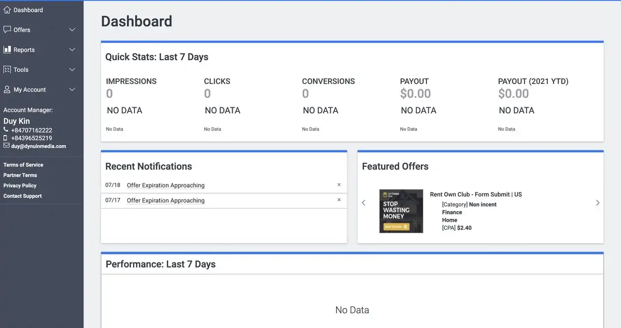 Dynu in Media - Dashboard