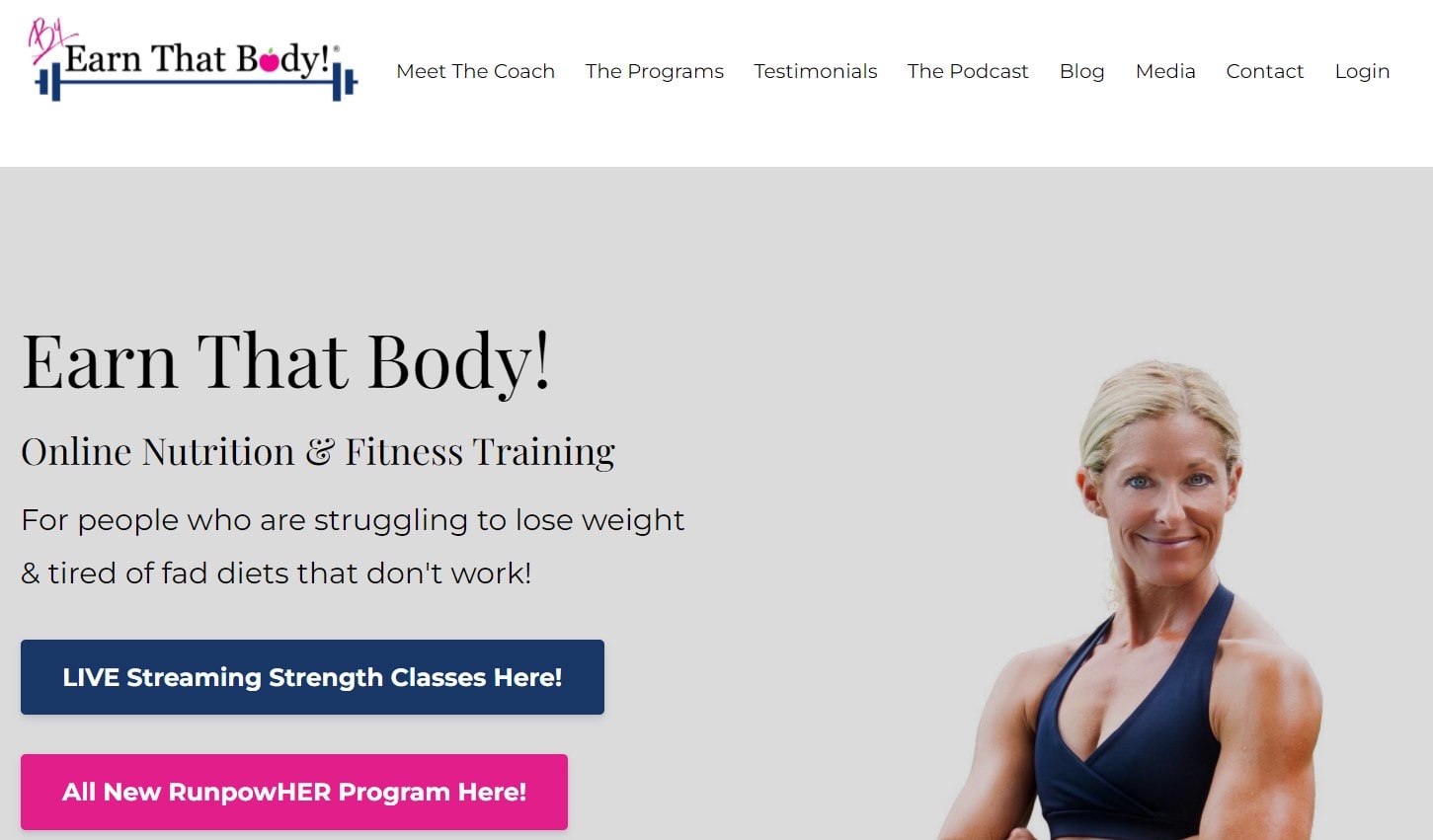 Kajabi Website Examples Earn That Body