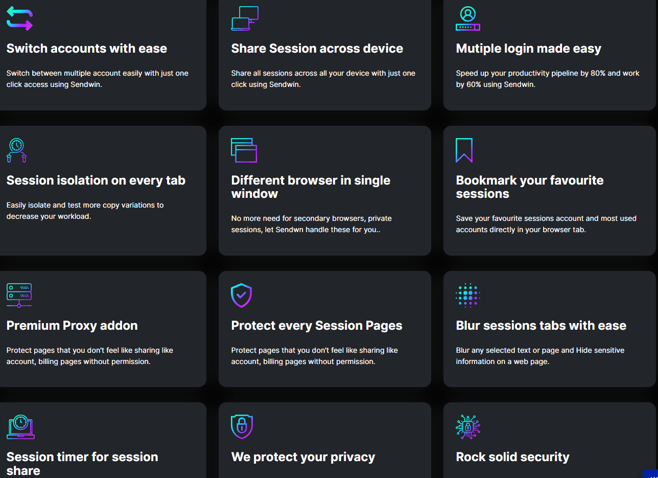 Sendwin Features - Sendwin Review