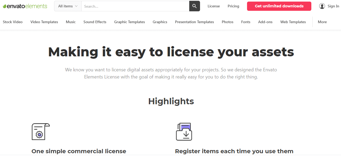 envato elements license