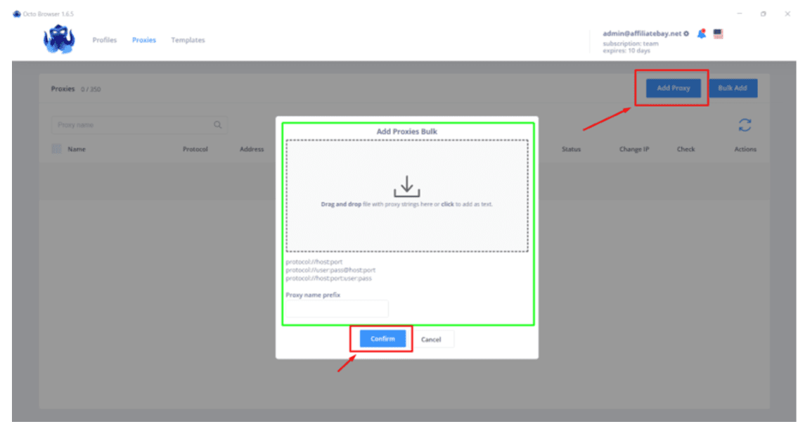 How To Add OctoBrowser Proxy in bulk