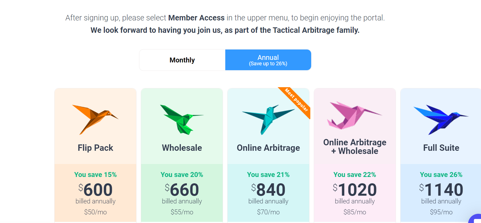 tactical arbitrage pricing