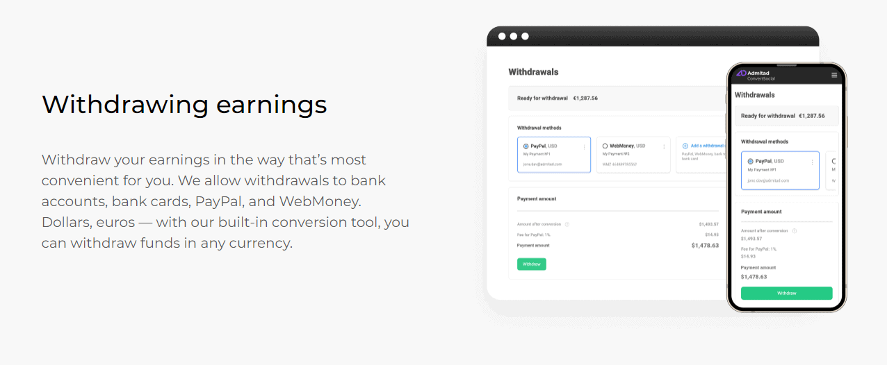 Convert Social Withdrawing Earnings Tools