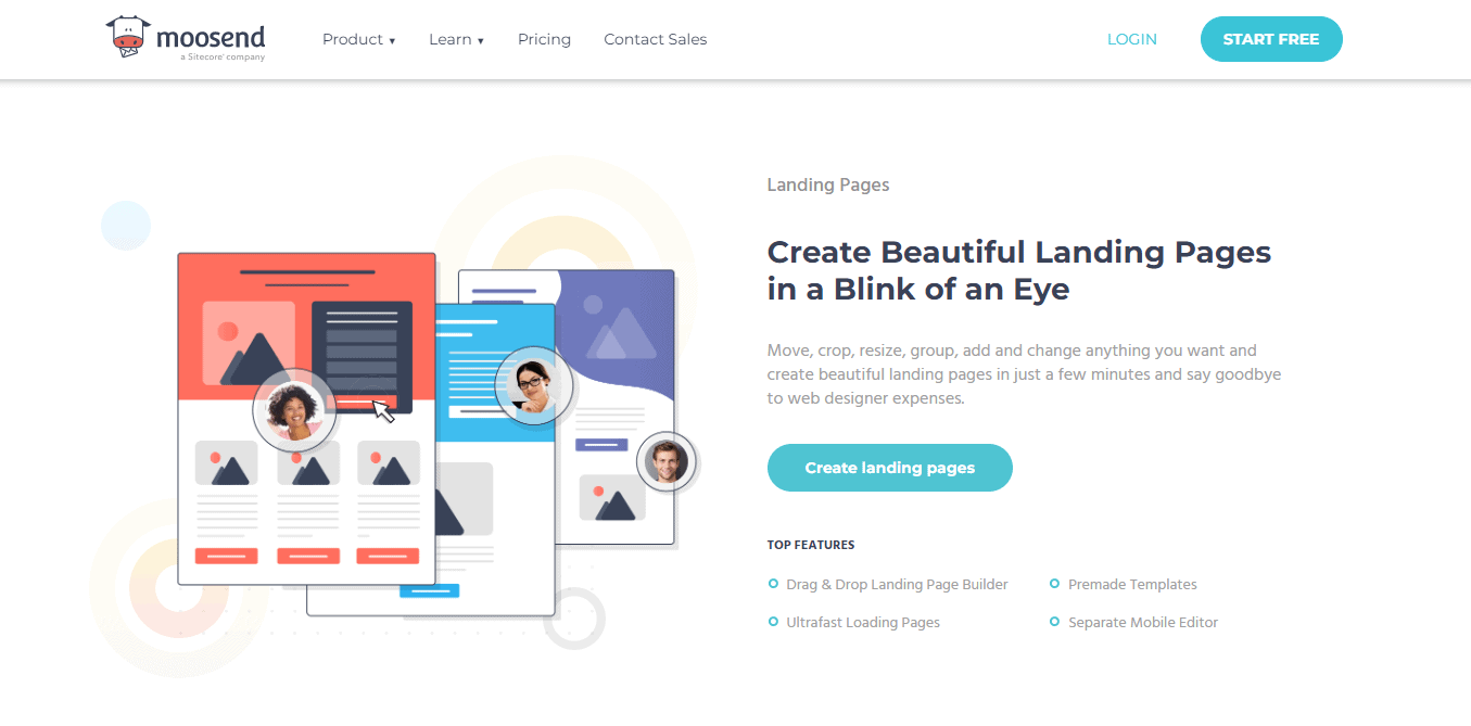 Moosend Landing Pages and Forms