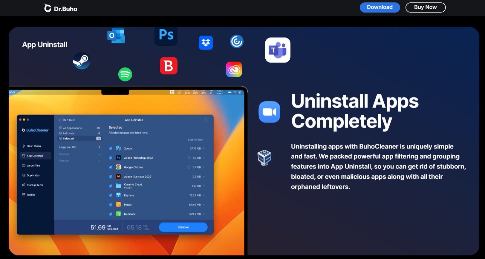 Completely Uninstall Apps Features