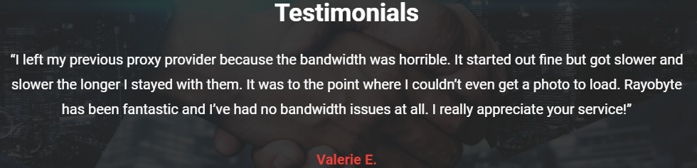 rayobyte testimonials