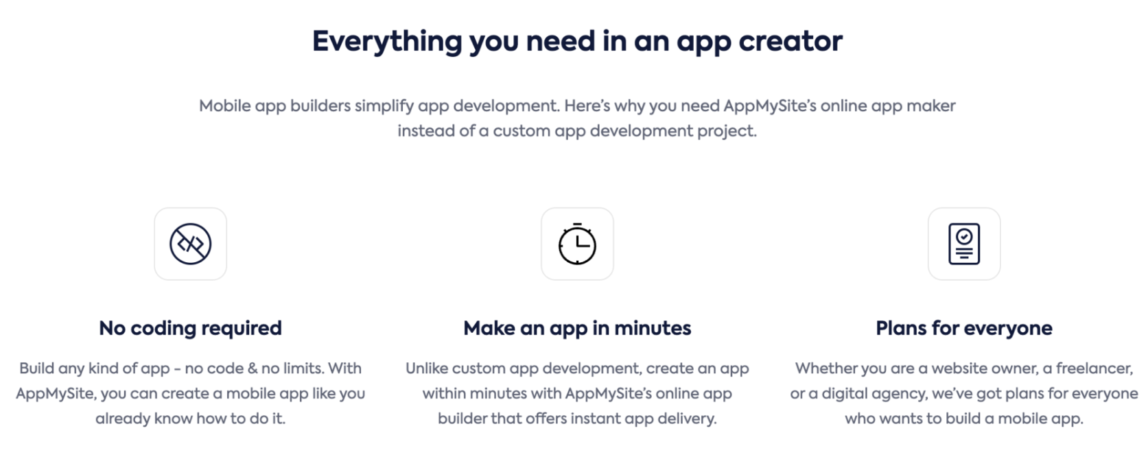 Reasons To Choose AppMySite