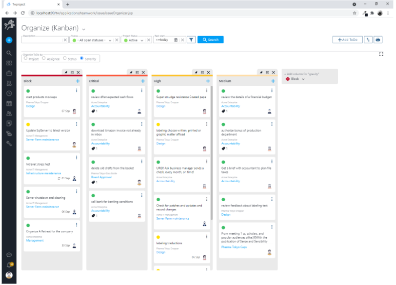 Twproject Task management & Agile Features