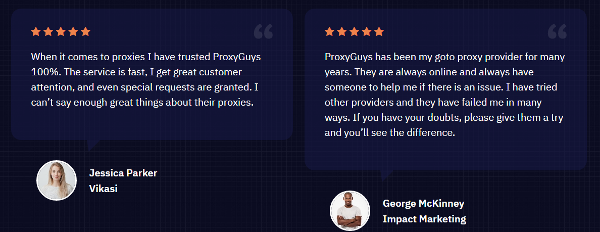 testimonials of proxyguys