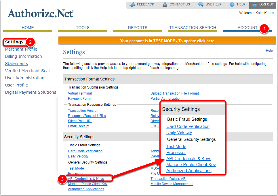 Authorize.Net Integration