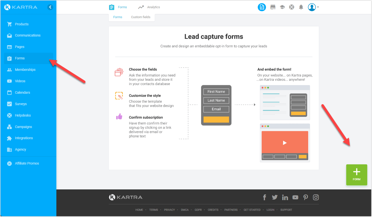 Selecting a Form Type