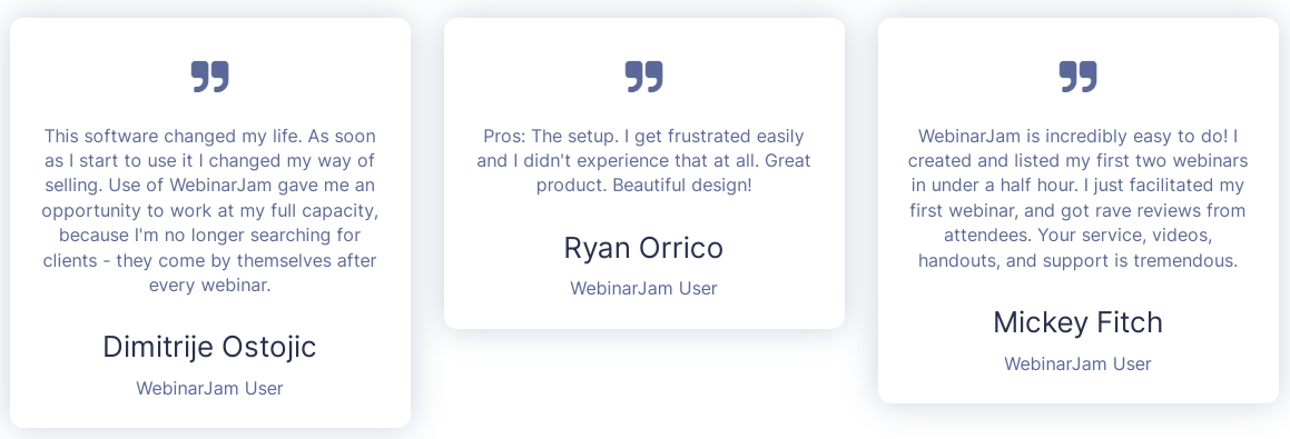 webinarjam testimonials