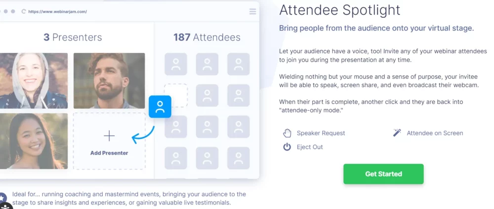webinarjam attendee management feature