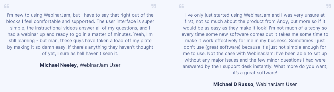 webinarjam testimonials