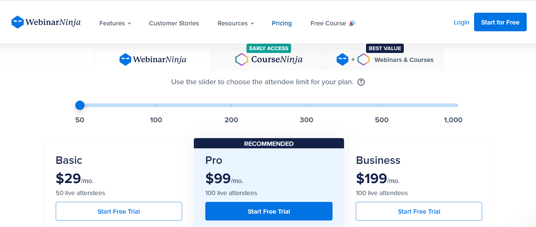 webinarninja pricing