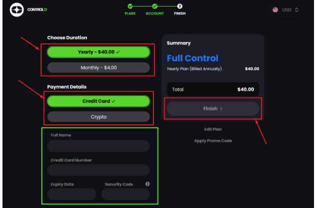 Choose Your Payment Details