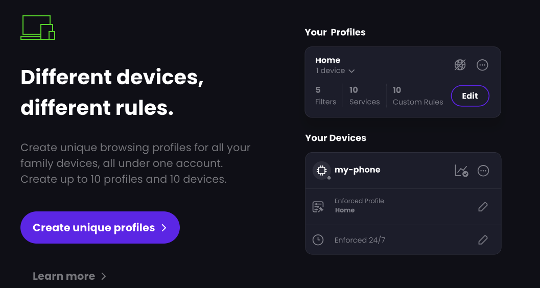 Different Devices For Different Rules